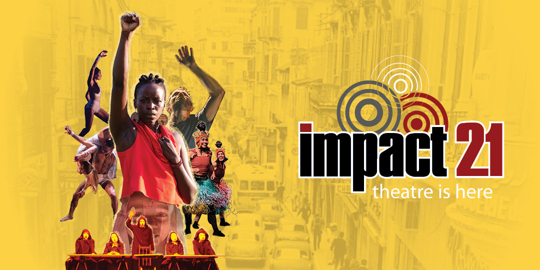 IMPACT 21 Festival Image with IMPACT Logo on Yellow Background